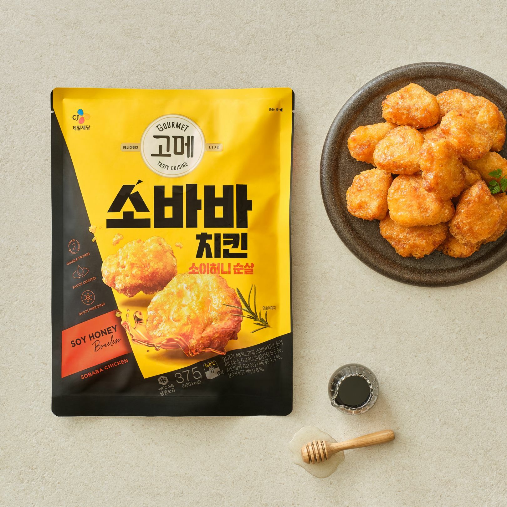 고메 소바바치킨 소이허니 순살 375g