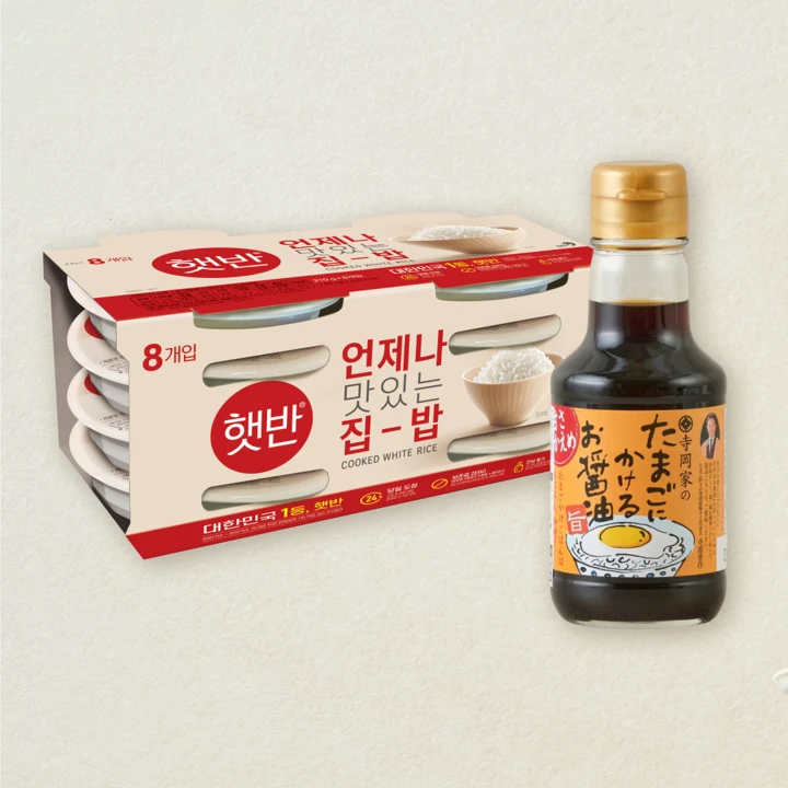햇반 210g*8번들X1개+테라오카 계란에 뿌리는 간장소스 연한단맛 150mlX1개