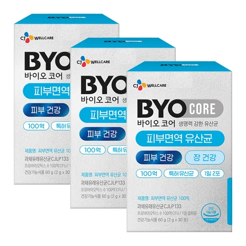 [100개한정]바이어코어 피부면역 유산균 30포(1개월)X3개
