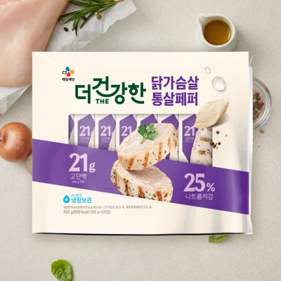 더건강한 닭가슴살 통살페퍼800g