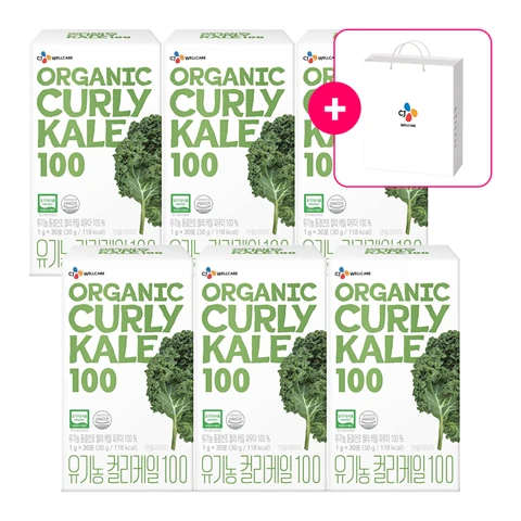 유기농 컬리케일 100X6개 + [사은품] 쇼핑백