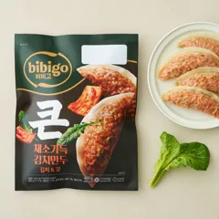 비비고 큰채소가득김치만두 김치&갓 400g