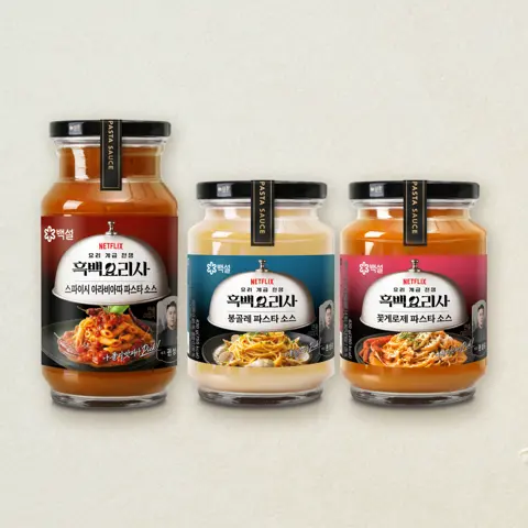 [풍미가득SET]백설 아라비아따 파스타소스 600G+꽃게로제 파스타소스 430G+봉골레 파스타소스 430G