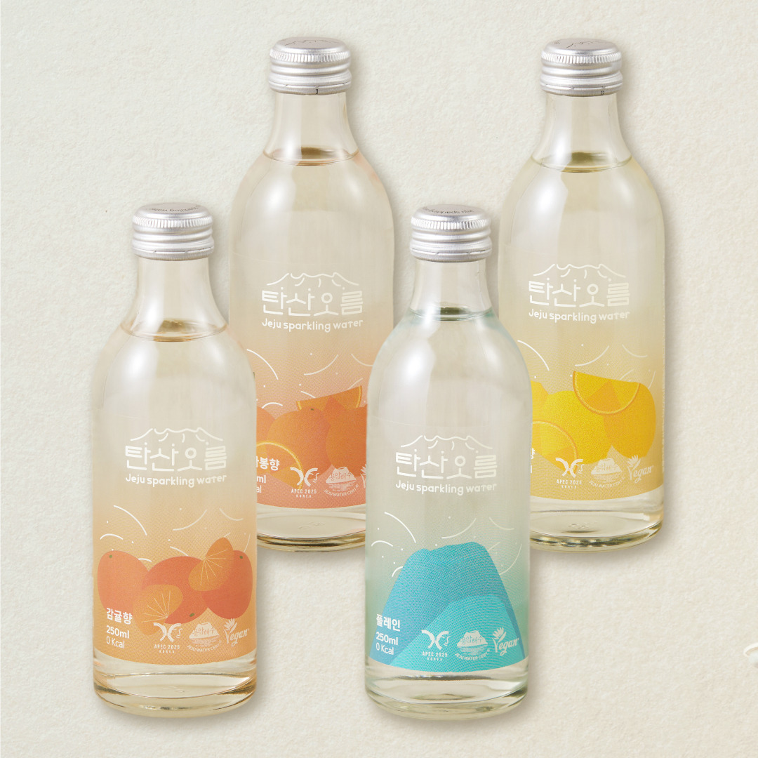 제주 탄산오름 탄산수 250ml 4종(플레인,제주감귤,제주레몬,한라봉)