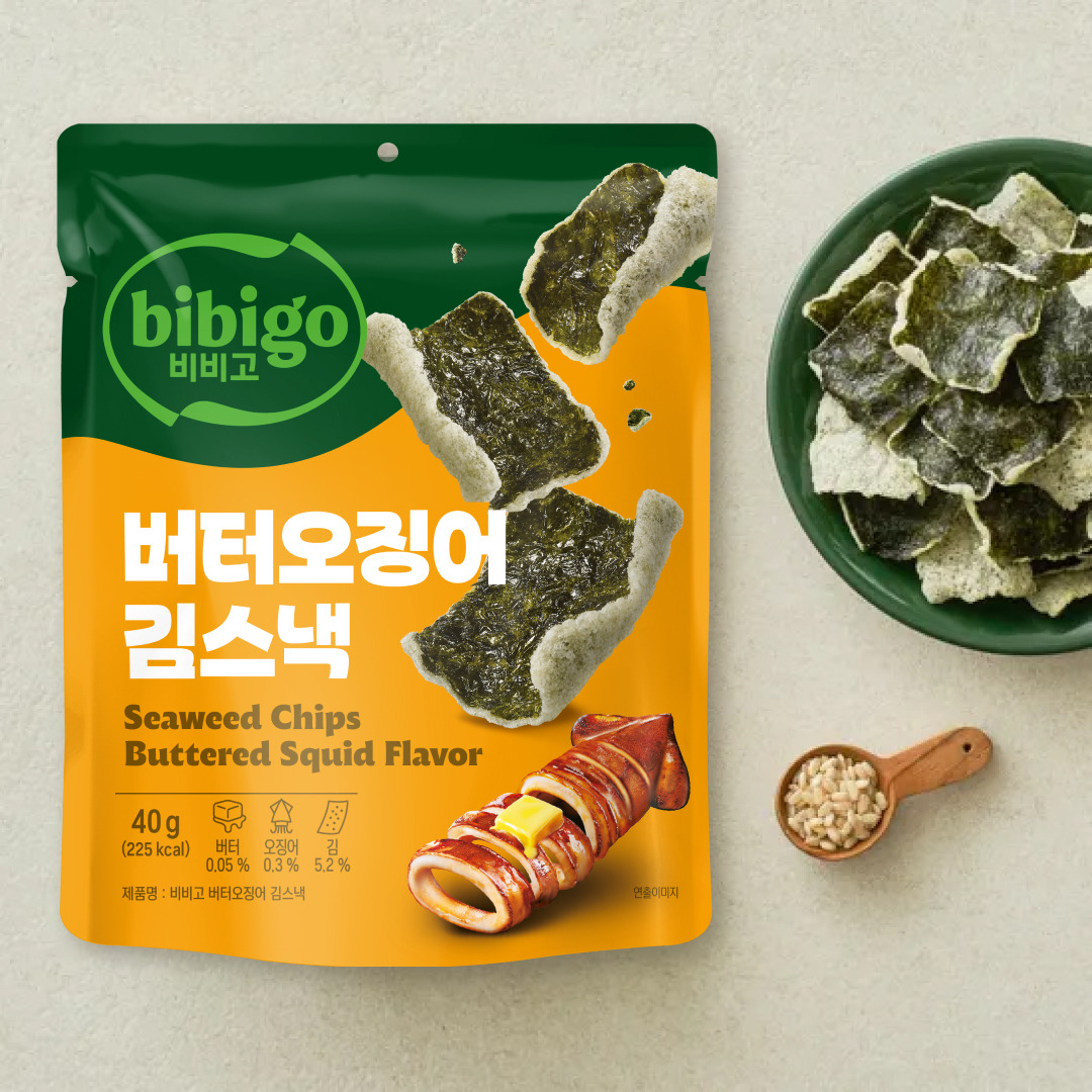 비비고 버터오징어 김스낵 40g