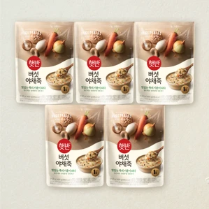 [무료배송][5+5]햇반 듬뿍 버섯야채죽 420g