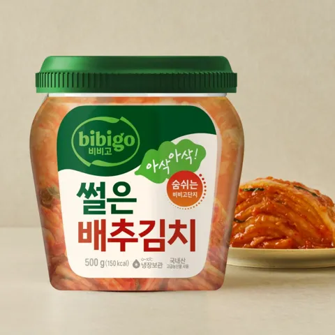 비비고 썰은배추김치 500g(용기형)