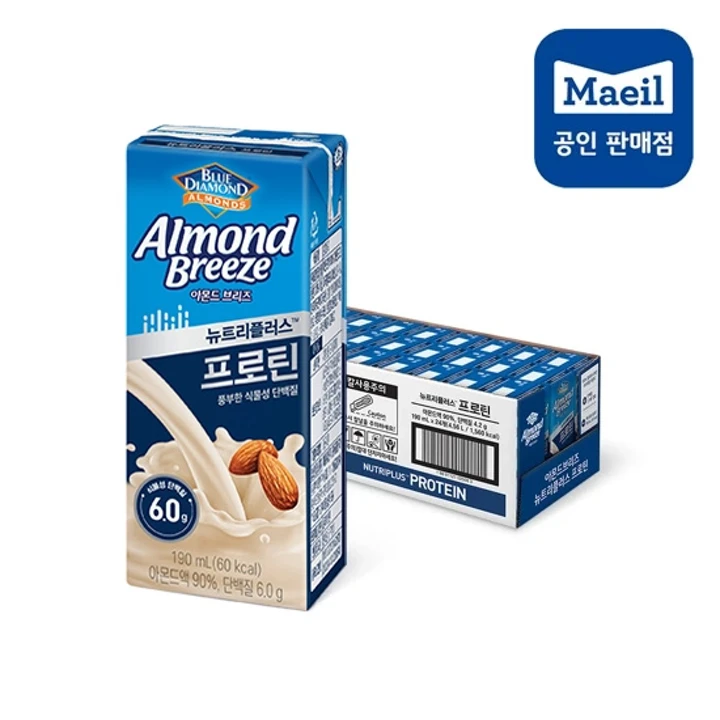 아몬드브리즈 뉴트리플러스 프로틴 190ml 24팩