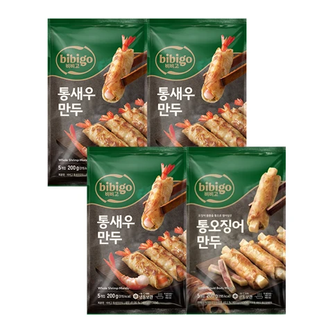 비비고 통새우만두 200gX3개+비비고 통오징어만두 200g