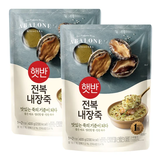 햇반 전복내장죽 420gX2개