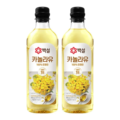 [500개한정]백설 카놀라유 900mlX2개