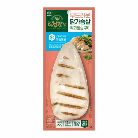(냉동)더건강한 닭가슴살 직화 통살구이 100gX 30개