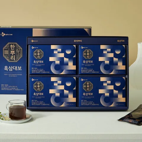 [25추석 선물세트특가] 한뿌리 흑삼대보 더마켓 에디션X4개