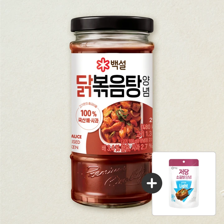 백설 닭볶음탕 양념 290g+[사은품]백설 저당 소갈비 양념 150G