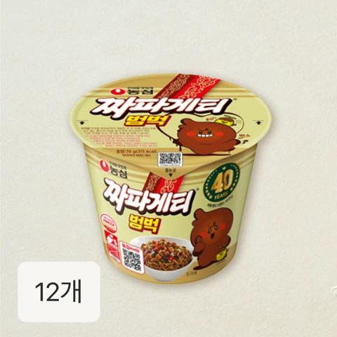농심 짜파게티범벅 소컵 70gX12개