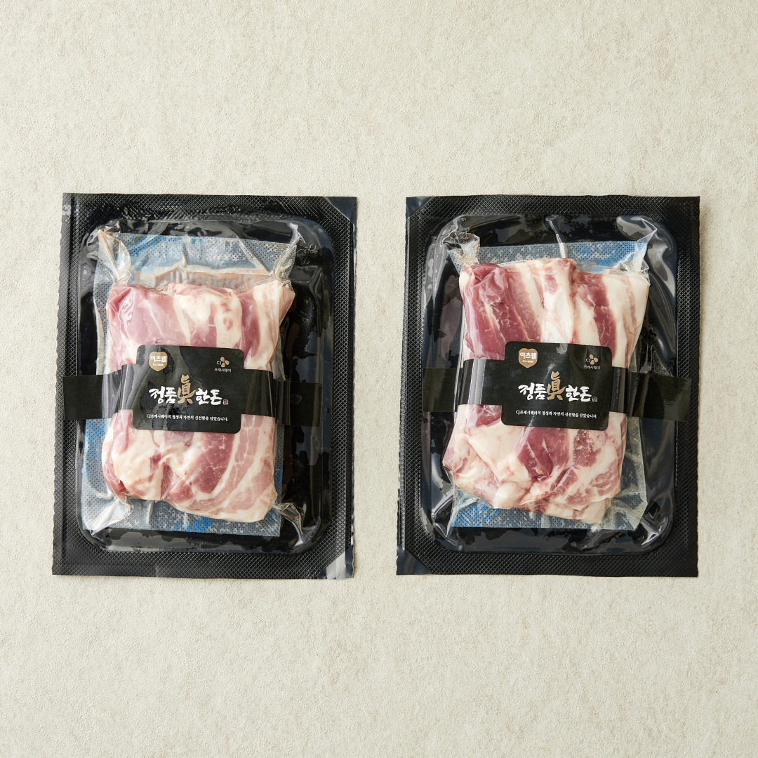 정품진 한돈 삼겹살 300g x 2팩