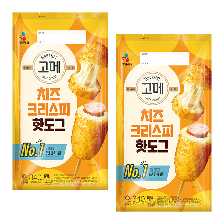 고메 치즈크리스피핫도그 340g x 2개