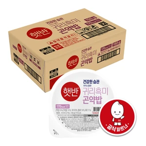 [라이스플랜]햇반 귀리흑미곤약밥 150gx24개(1box)