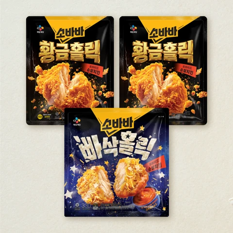 [무료배송]소바바 순살 빠삭홀릭330g+황금홀릭 240gX2개 (총 3개)
