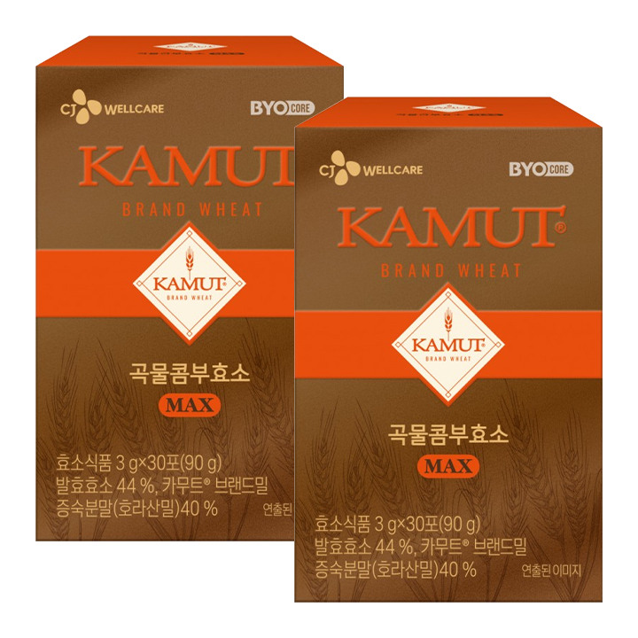 바이오코어 카무트 곡물 콤부효소 MAX 30포X2개