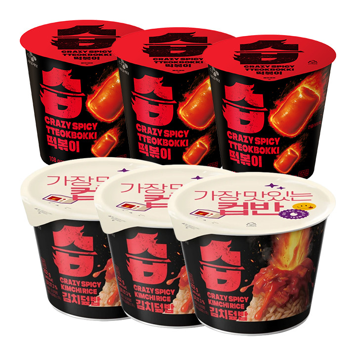 [😡크레이지 SET]습 떡볶이 108gX3개+습 김치덮밥 252gX3개