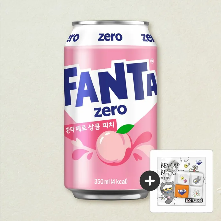 환타 제로 상큼피치 350 ml X24 + [증정]조이프렌즈 키캡키링