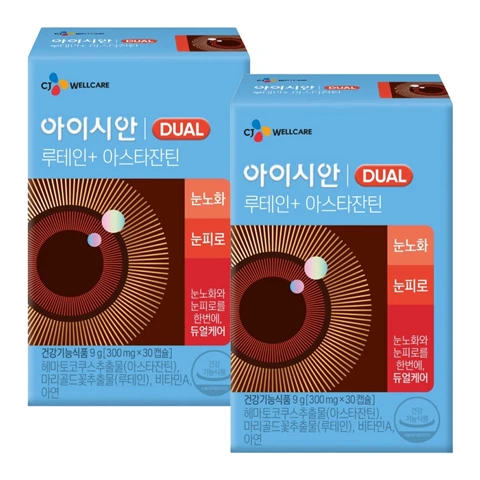 [300개한정]아이시안 루테인+아스타잔틴 300mgX30캡슐(1개월)X2개