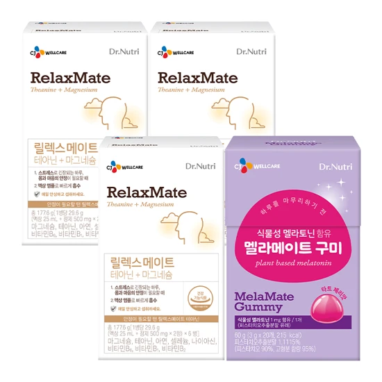 닥터뉴트리 릴렉스메이트 6입 X 3 + 멜라메이트 구미 60g