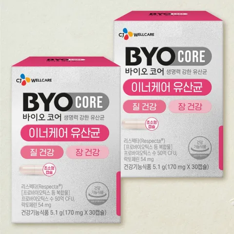 바이오코어 이너케어 유산균 30캡슐X2개(2개월)