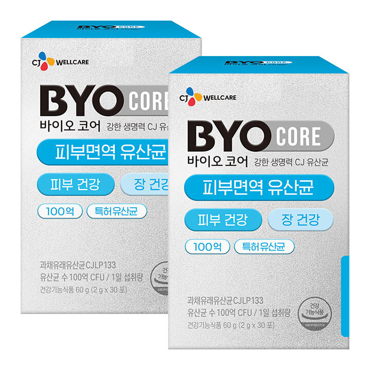 바이오코어 피부면역 유산균 30포(1개월)X2개
