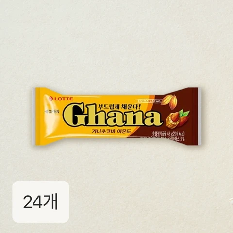 가나초코바 아몬드 43gX24개