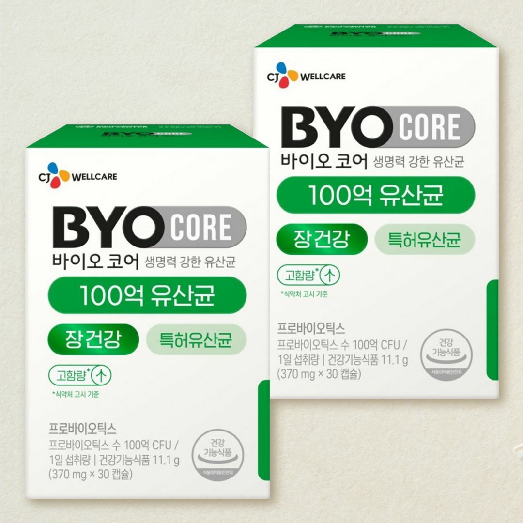 [CJ더마켓] 바이오코어 100억 유산균 30캡슐X2개(2개월)