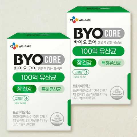 바이오코어 100억 유산균 30캡슐X2개(2개월)