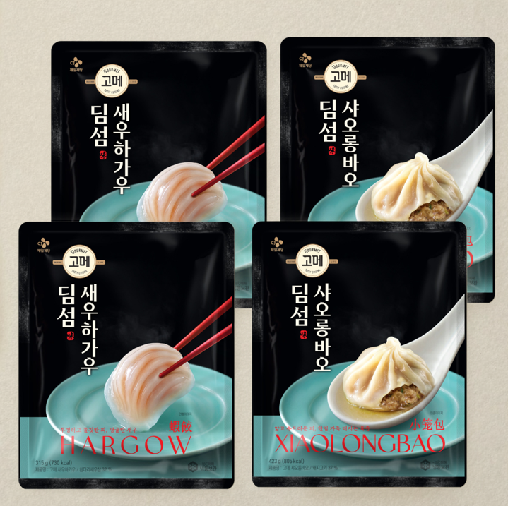 고메 새우하가우 315gX2봉+샤오롱바오 423gX2봉 (총 4봉)