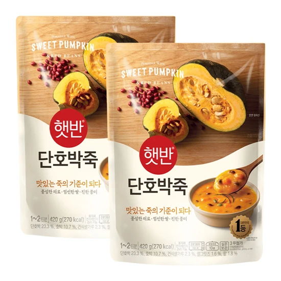 햇반 단호박죽 420gX2개