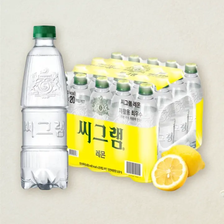 씨그램 레몬 무라벨 450ml X20