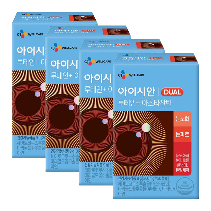 아이시안 루테인+아스타잔틴 300mgX30캡슐(1개월)X4개