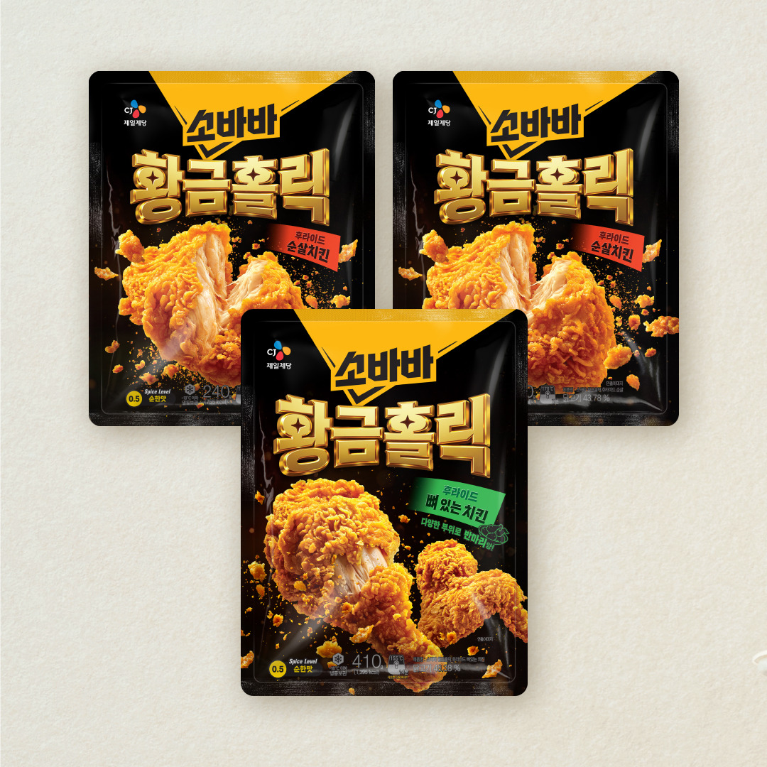 소바바 황금홀릭 뼈있는치킨 410g+순살 240gX2개 (총 3개)