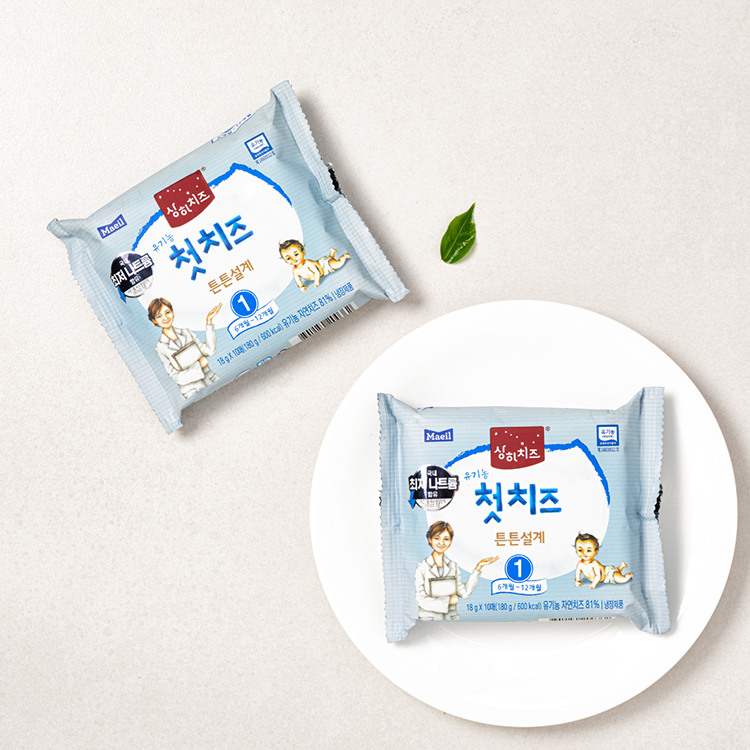 매일유업 상하치즈 1STEP 유기농 첫치즈 10매