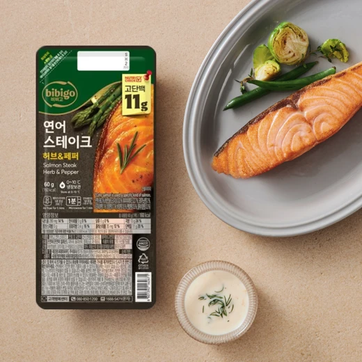 비비고 연어 스테이크 60g, 5개
