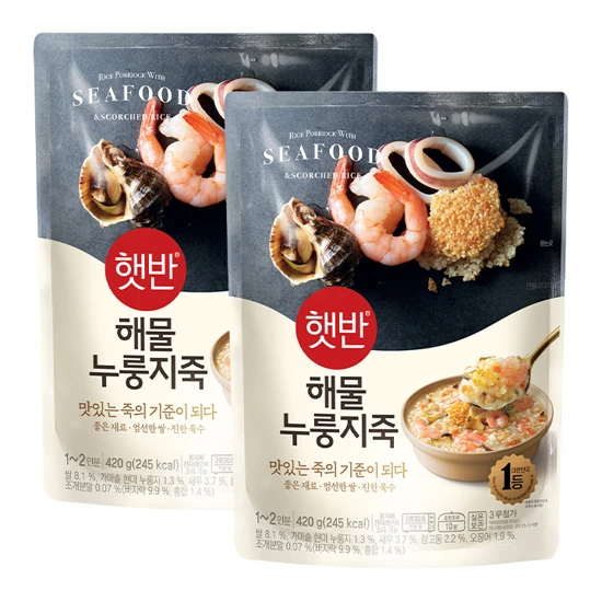 햇반 해물누룽지죽 420gX2개