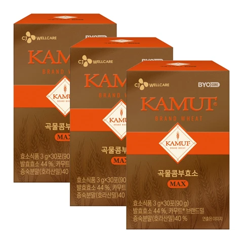 바이오코어 카무트 곡물콤부효소 MAX 30포X3개