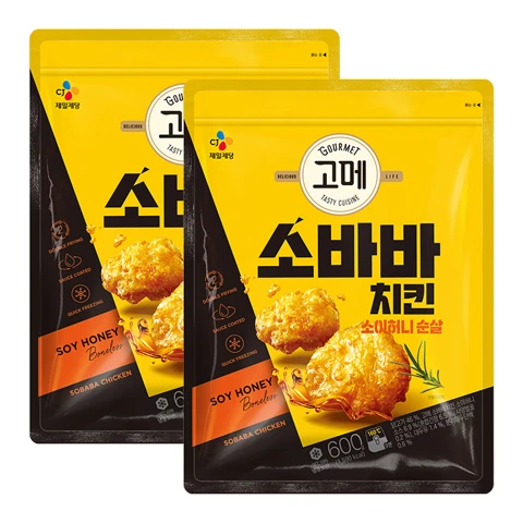 [고메 소바바치킨] 소이허니 순살 600gX2개