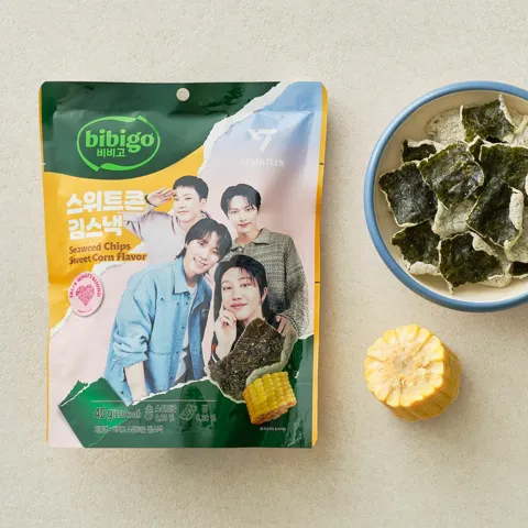 비비고 스위트콘 김스낵 40g(세븐틴에디션)