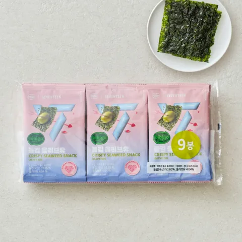 비비고 돌김 올리브유 4gX9봉(세븐틴에디션)