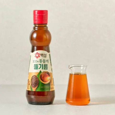 백설 100% 통들깨 들기름 320ml