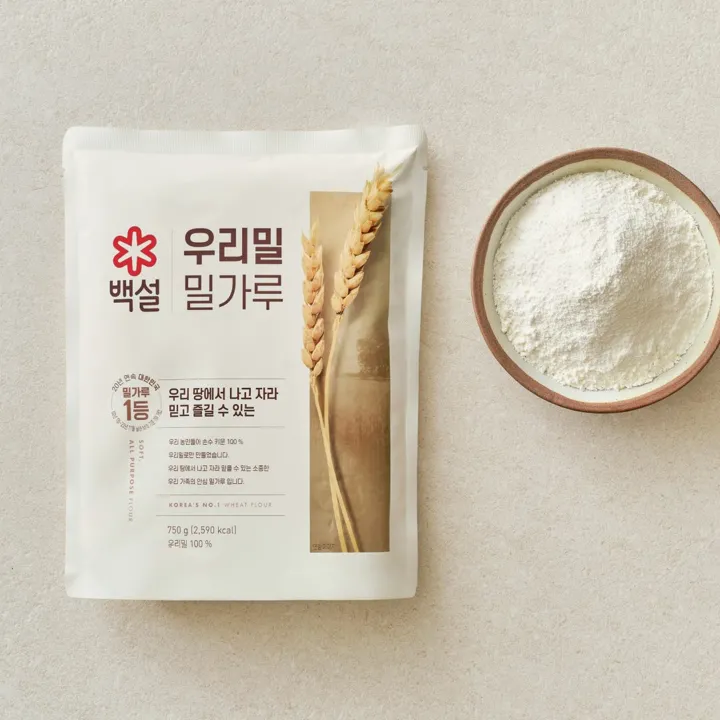 백설 우리밀 밀가루 750g
