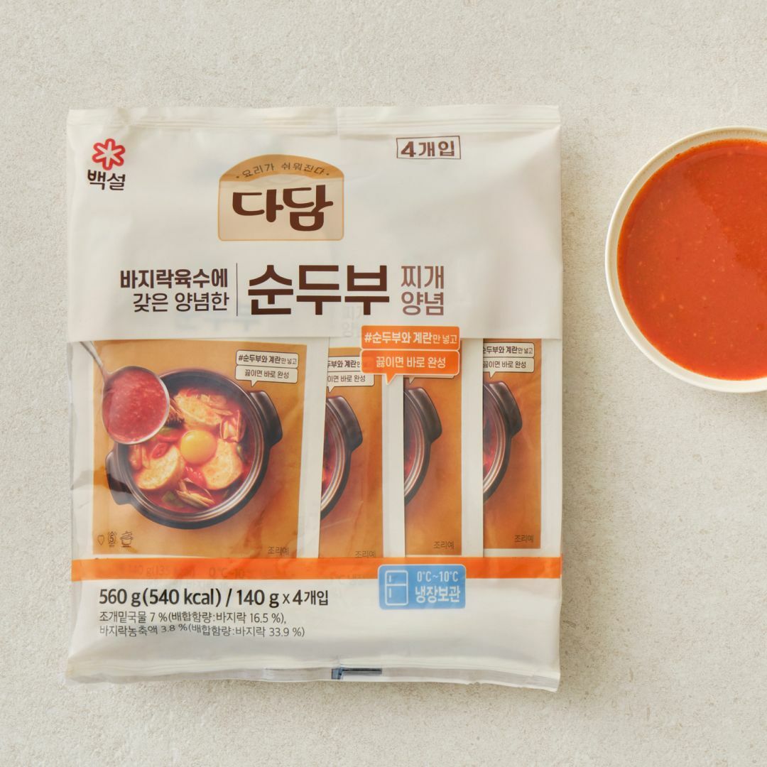 다담 순두부찌개 양념 140gX4개