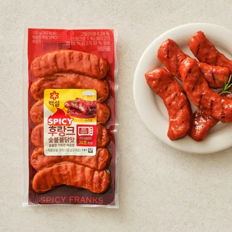 백설 숯불불닭맛 후랑크 120g