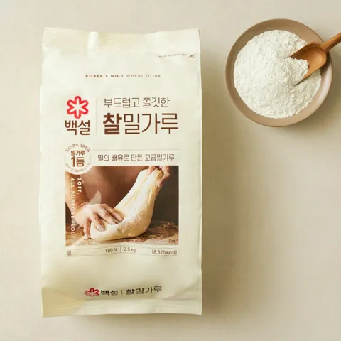 백설 찰 밀가루 2.5kg